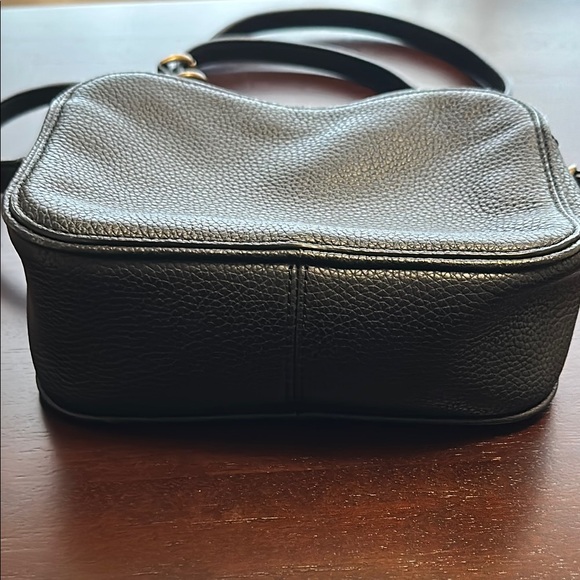 Lauren Ralph Lauren Huntley Leather Medium Camera Bag Black - Picture 3 of 9